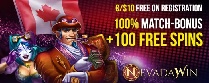 nevada win casino no deposit 10 EUR USD promotion cover